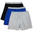 thumbnail image 1 of Fruit of the Loom Men`s 3-Pack Solid Knit Boxers , S, Assorted, 1 of 4