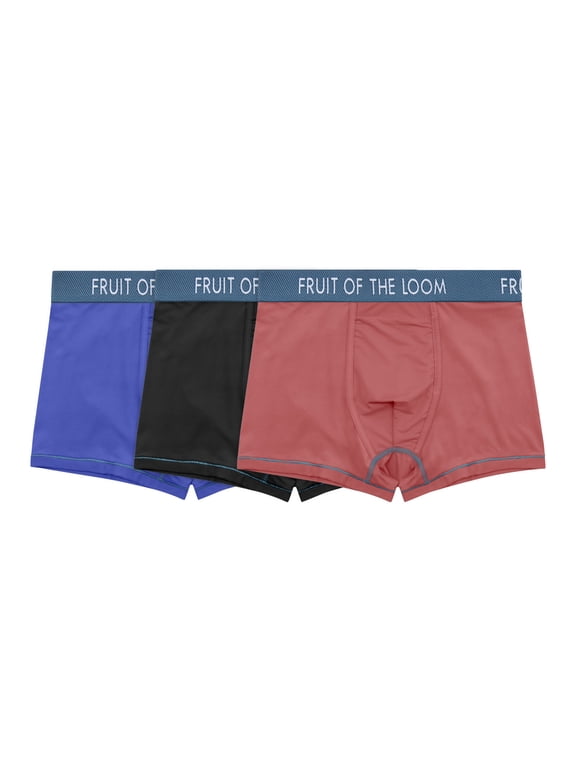 Men's 360 Stretch Performance Active Mesh Zones Trunks, 3-Pack