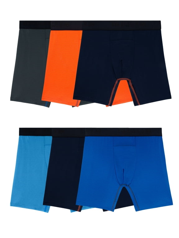 Men's 360 Stretch Performance Cooling Channels Boxer Briefs, 6-Pack