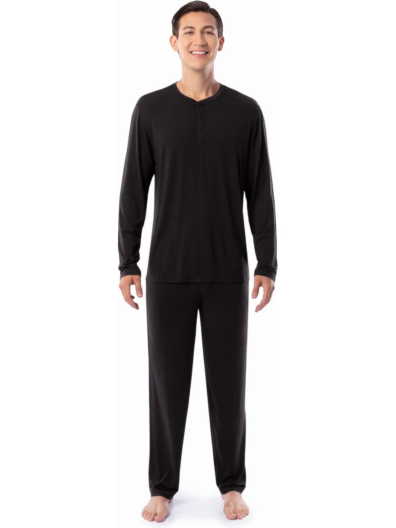 Plus Size Croft & Barrow® Long Sleeve Henley & Pajama Pants Sleep Set