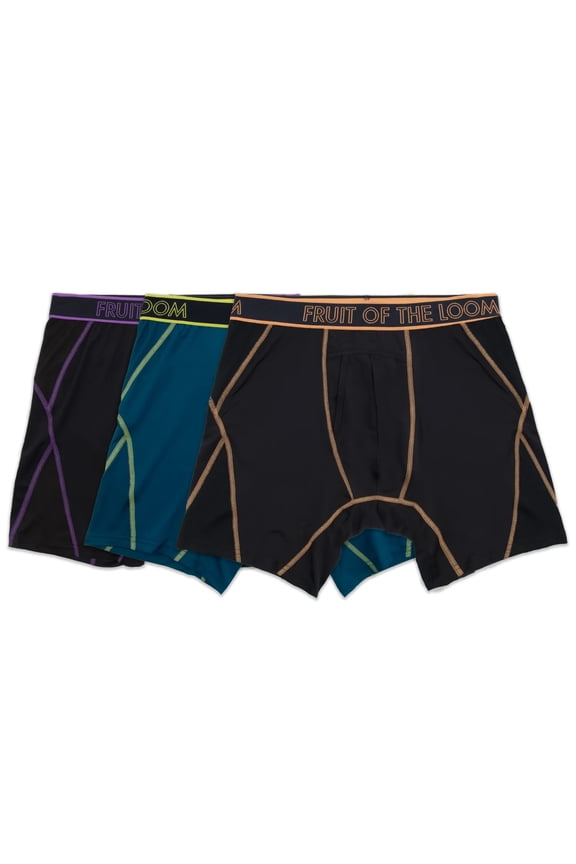 Men's 360 Stretch Performance Max Flex Boxer Briefs, 3-Pack