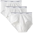 thumbnail image 1 of Fruit of the Loom Men's 3Pack White Briefs Underwear, 5XL, 1 of 2