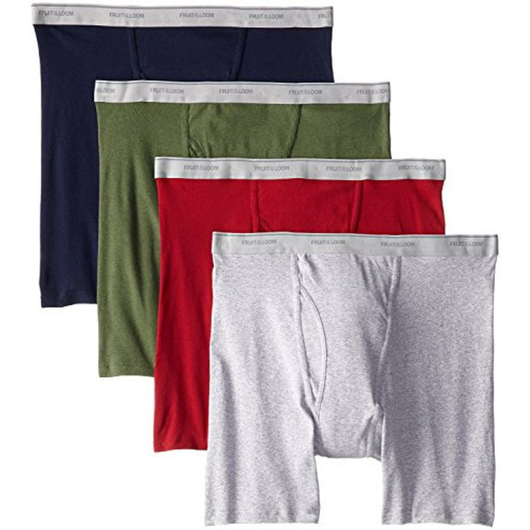 Fruit of the Loom Men s 4Pack Assorted Boxer Briefs 100 Cotton Underwear 5XL