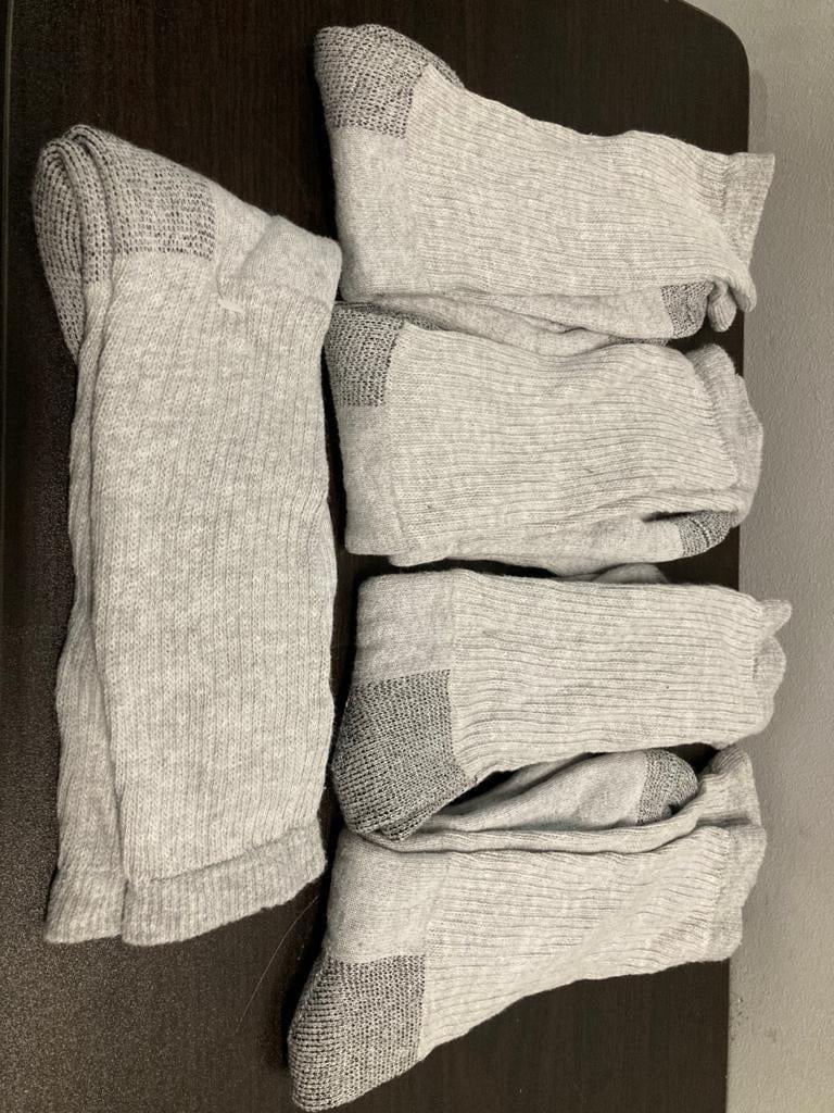 Fruit of the Loom Men's 5-PK Work Gear Open Pack Crew Socks - Gray 6-12 ...