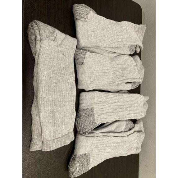 Fruit of the Loom Men's 5-PK Work Gear Open Pack Crew Socks - Gray 6-12