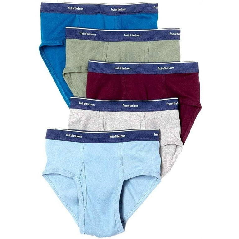 Fruit of the Loom Men's 5Pack Assorted Briefs Underwear, 2XL