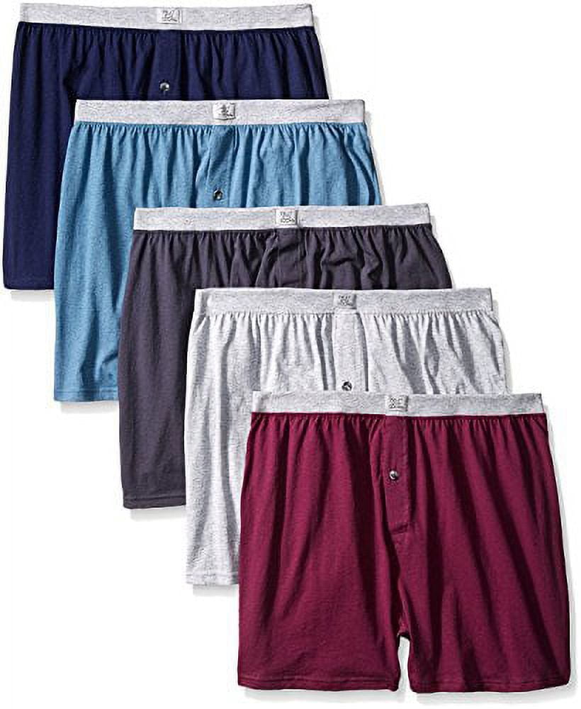 Fruit of the Loom Men's 5Pack Knit Boxer Shorts Boxers Cotton Underwear ...