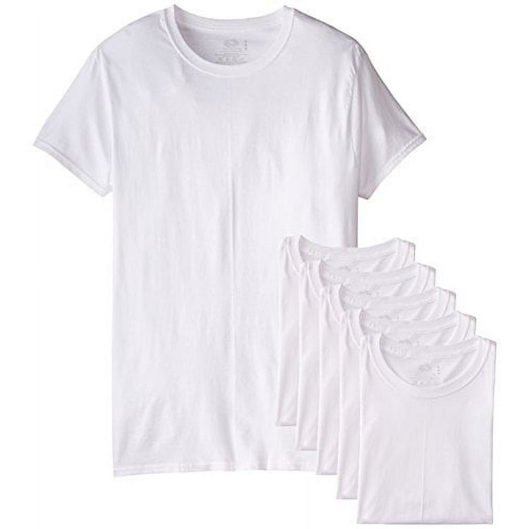 Fruit of the Loom Men's Eversoft Cotton Stay Tucked Crew T-Shirt,  Regular-12 Pack White, Small at  Men's Clothing store