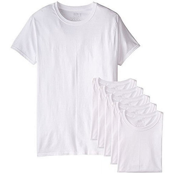Fruit of the Loom Men's 6-Pack Stay-Tucked V-Neck T-Shirt