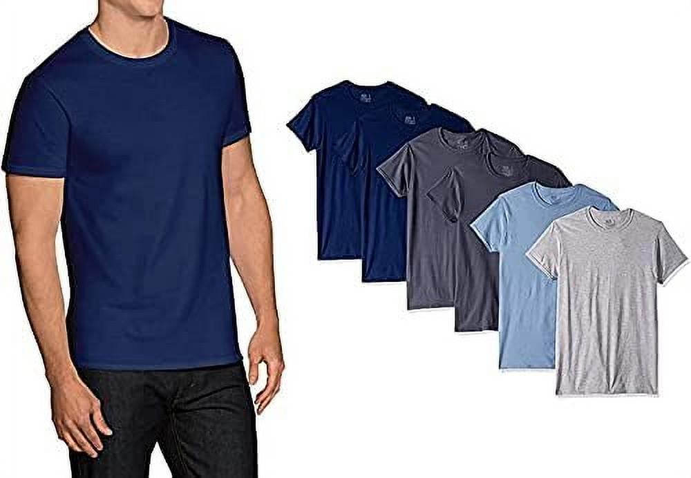 Fruit of the Loom Men's 6-Pack T-Shirts Crew Neck Tag Free Short ...