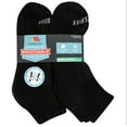 thumbnail image 1 of Fruit of the Loom Men's 6-Pair Half Cushion Breathable Ankle Socks, black, Shoe Size: 6-12, 1 of 4