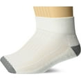 thumbnail image 1 of Fruit of the Loom Men's 6-Pair Half Cushion Breathable Ankle Socks, white, Shoe Size: 6-12, 1 of 2