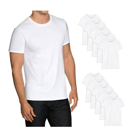 Fruit of the Loom Men's 9-Pack Breathable Crew T-Shirt, White Ice, X-Large
