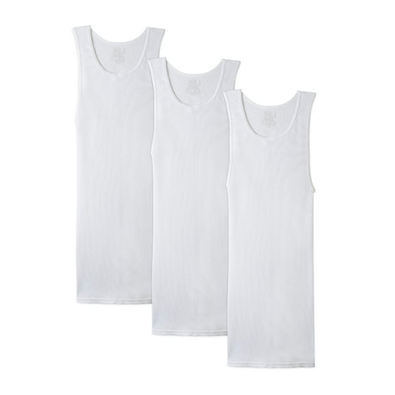 Fruit of the Loom Men's A-Shirt 3 Pack, White, LargePack of 3