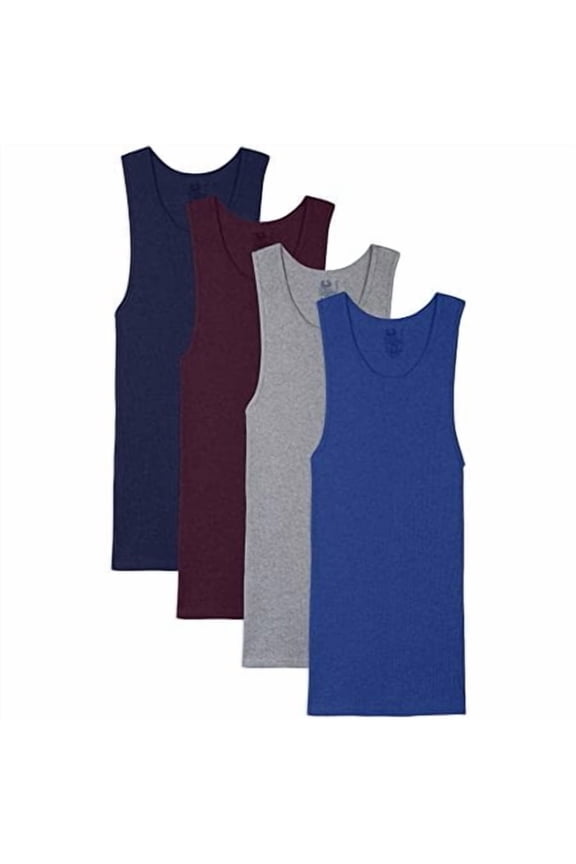 Fruit of the Loom Men's A-Shirt (Pack of 4), Assorted, Small