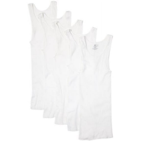 Fruit of the Loom Men's A Shirts, White, Medium(Pack of 5)