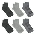 thumbnail image 1 of Fruit of the Loom Men's All Day Comfort Ankle Socks, Sizes 6-12, Gray (6-Pack), 1 of 12
