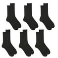 thumbnail image 1 of Fruit of the Loom Men's All Day Comfort Crew Socks, Sizes 12-15, Black (6-Pack), 1 of 10