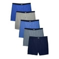 thumbnail image 1 of Fruit of the Loom Men's Assorted Knit Boxers, 5 Pack, 1 of 6