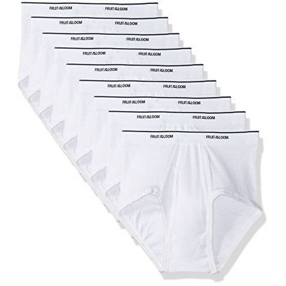 Fruit of the Loom Men's Basic White Brief Multipack (White, XX-Large)