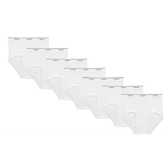 Fruit of the Loom Men's Basic White Brief Multipack (X-Large, White (7 Pack))