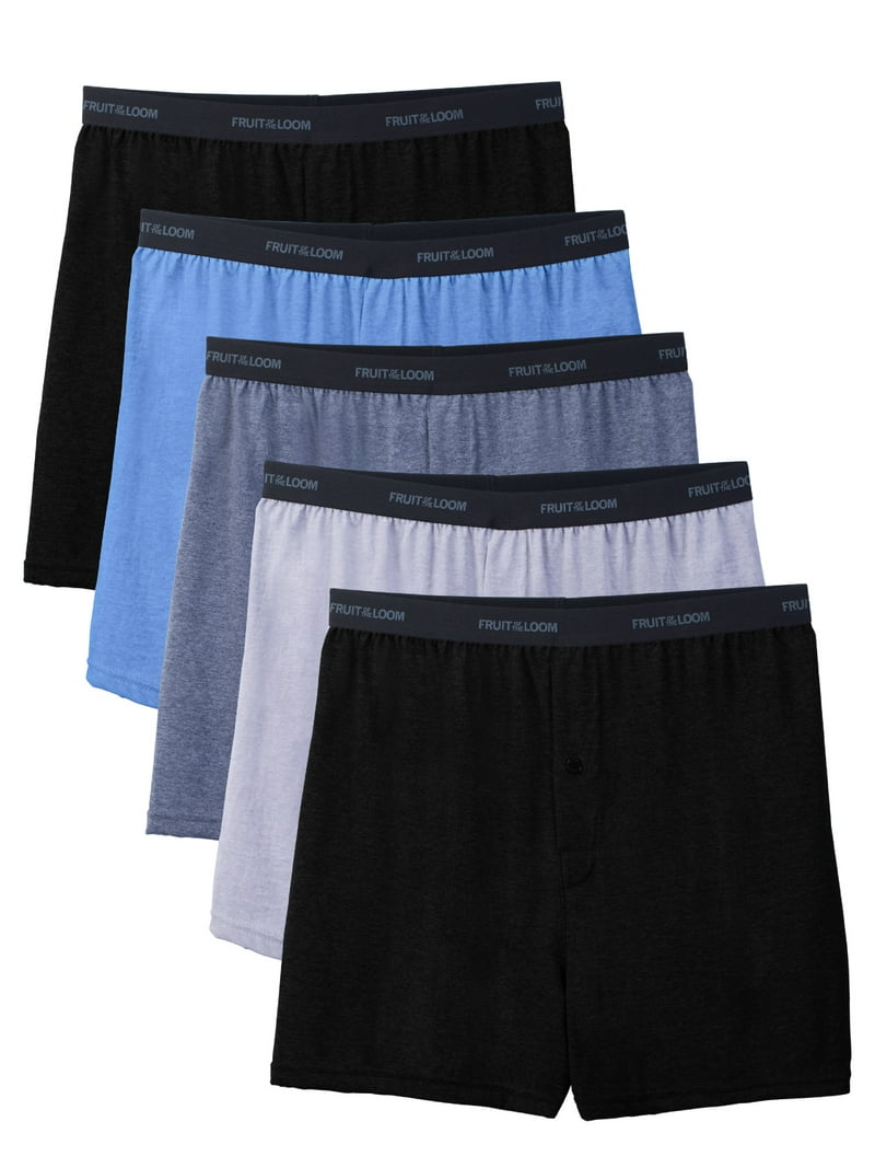 Fruit of the Loom Men's Beyondsoft Knit Boxers, 5 Pack - Walmart.com