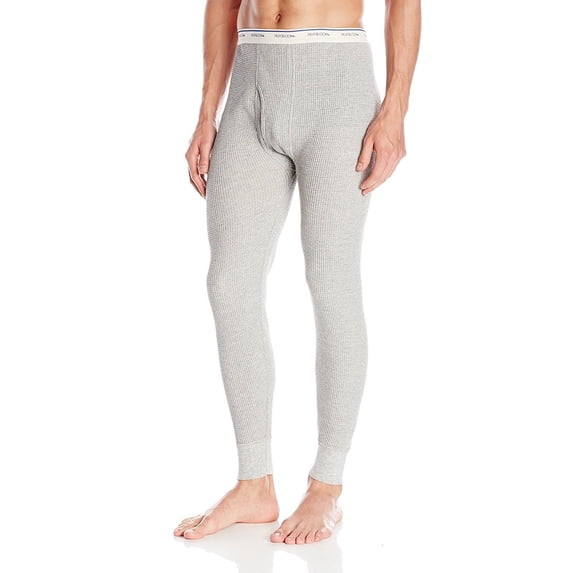 Fruit of the Loom Men's Big Classic Waffle Thermal Bottom Underwear Medium, Light Grey Heather