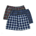 thumbnail image 1 of Fruit of the Loom Men's Big Man 3-Pack Tartan Plaid Boxers 590XBM (3XB (Waist..., 1 of 3
