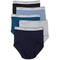 thumbnail image 1 of Fruit of the Loom Men's Big Stripe Solid Briefs (Pack of Five), XX-Large, 1 of 2