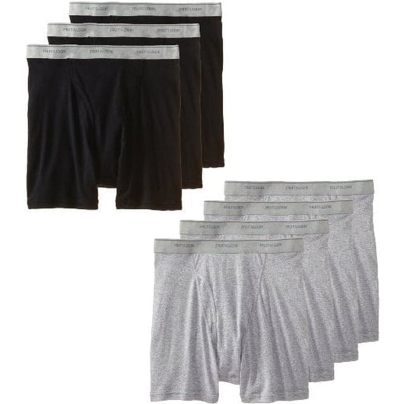 Fruit of the Loom Men's Boxer Briefs 4 Pack, Assorted - Medium