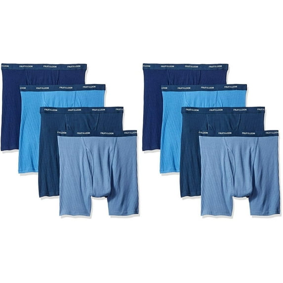Fruit of the Loom Men's Boxer Briefs 8-Pack Sizes 2X Assorted Colors