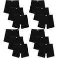 thumbnail image 1 of Fruit of the Loom Men's Boxer Briefs Crafted Comfort Stretch Covered Waistband 12-Pack Black 3X, 1 of 7