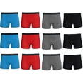 thumbnail image 1 of Fruit of the Loom Men's Boxer Briefs - Short Leg Comfort Stretch Cotton Spandex Tagless Soft Waistband Assorted Colors Large, 1 of 9