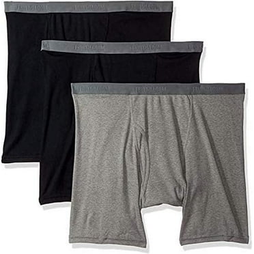 Fruit of the Loom Men's Boxer Briefs Traditional Fly Assorted - 3pk, Small