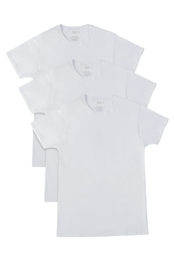 Men's Breathable Cooling Cotton Crew Undershirts, 3-Pack