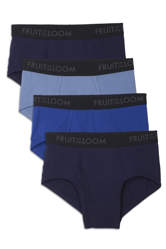 Men's Breathable Cotton Micro-Mesh Assorted Briefs, 4 Pack