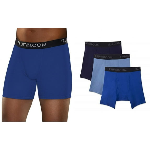 Fruit of the Loom Men's Breathable Cotton Micro-Mesh Assorted Color Boxer Briefs