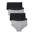 thumbnail image 1 of Fruit of the Loom Men's Breathable Cotton Micro-Mesh Black and Gray Briefs, 4 Pack, 1 of 5