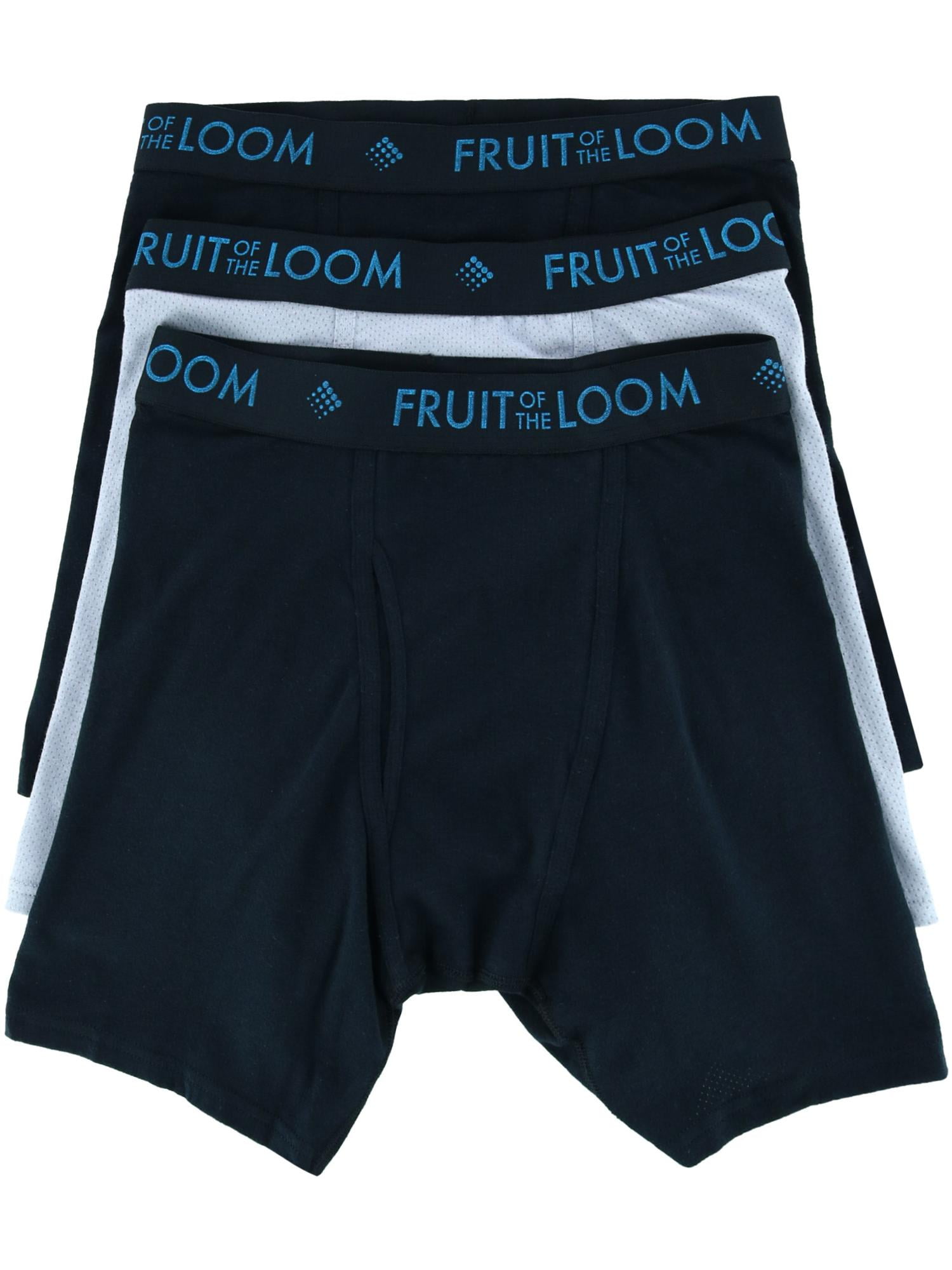 BIG MAN FRUIT OF THE LOOM 3 Boxer Briefs Breathable MicroMesh