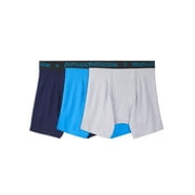 Fruit of the Loom Mens Breathable Cotton Micro-Mesh Boxer Briefs, 3-Pack