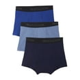 thumbnail image 1 of Fruit of the Loom Men's Breathable Cotton Micro-Mesh Short Leg Boxer Briefs, 3-Pack, 1 of 6