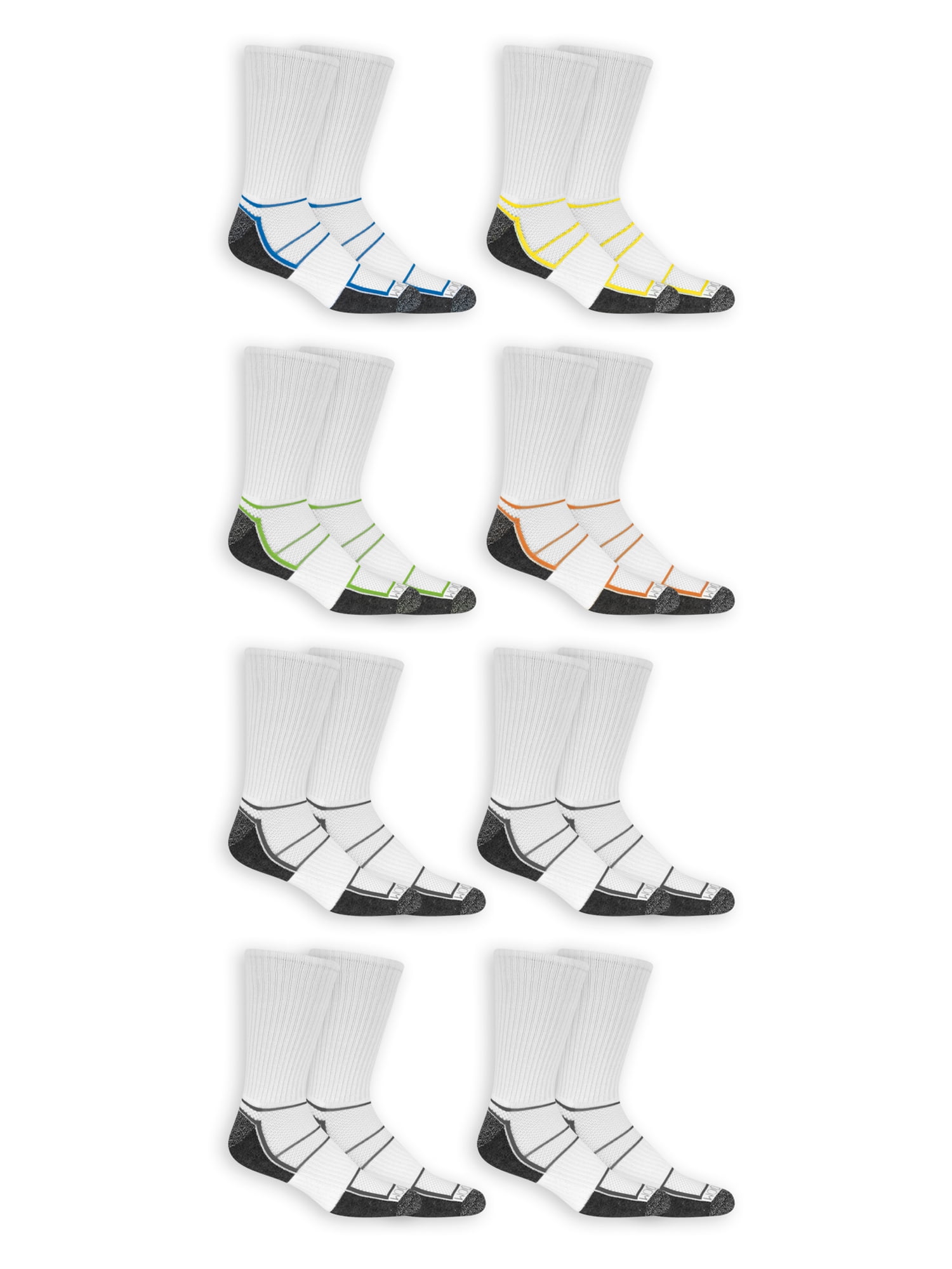 Fruit of the Loom Men's Breathable Crew Socks 8 Pack - Walmart.com