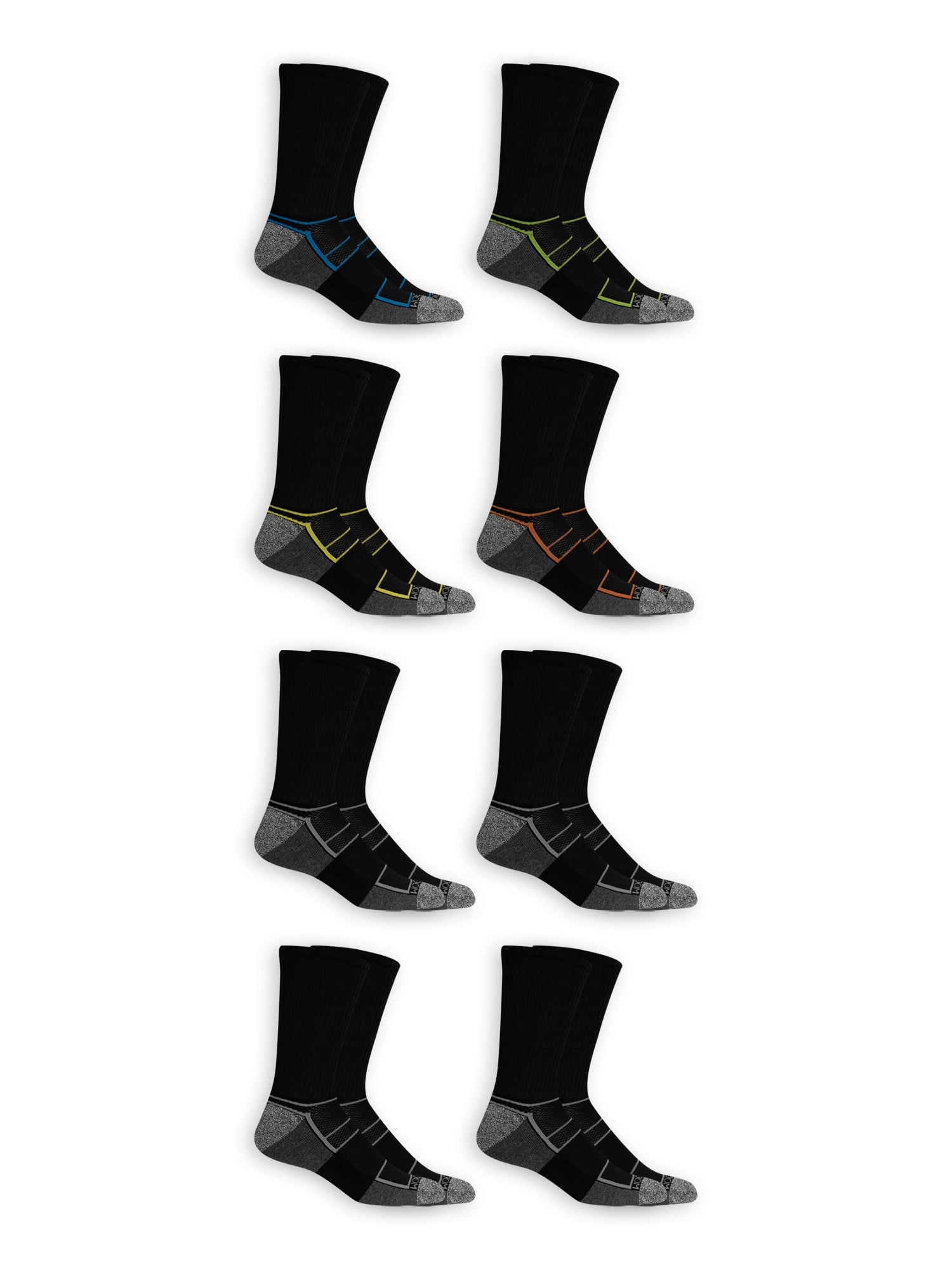 Fruit of the Loom Breathable Crew Socks - Moisture-Wicking - Walmart.com