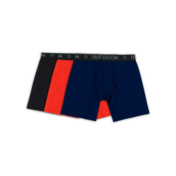 Fruit of the Loom Men's Breathable Friction Guard Pouch Boxer Briefs, 3-Pack