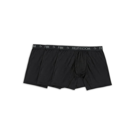 Fruit of the Loom Men's Breathable Friction Guard Pouch Boxer Briefs, 3-Pack
