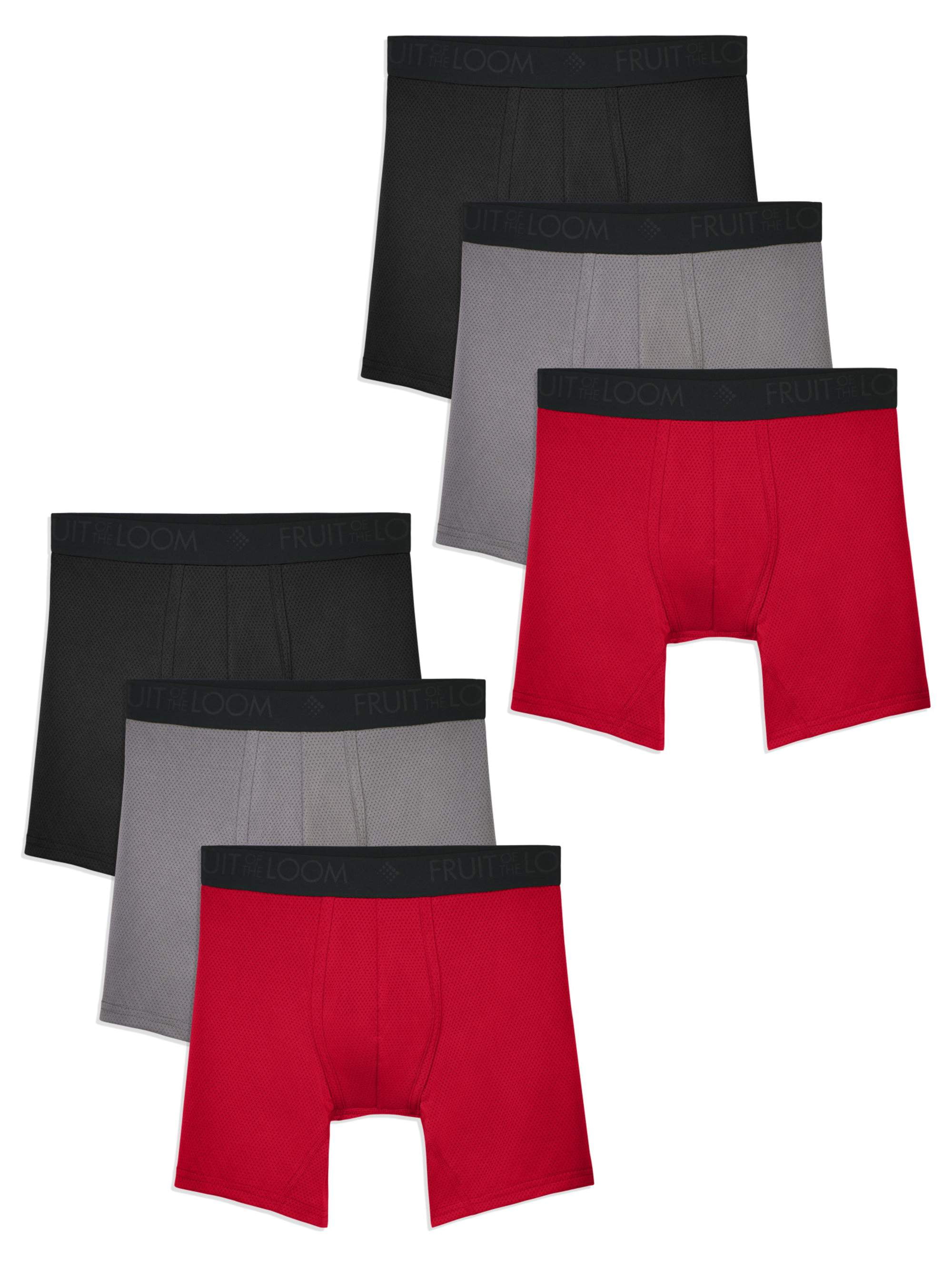 Fruit of the Loom Men's Breathable Lightweight MicroMesh Boxer Briefs
