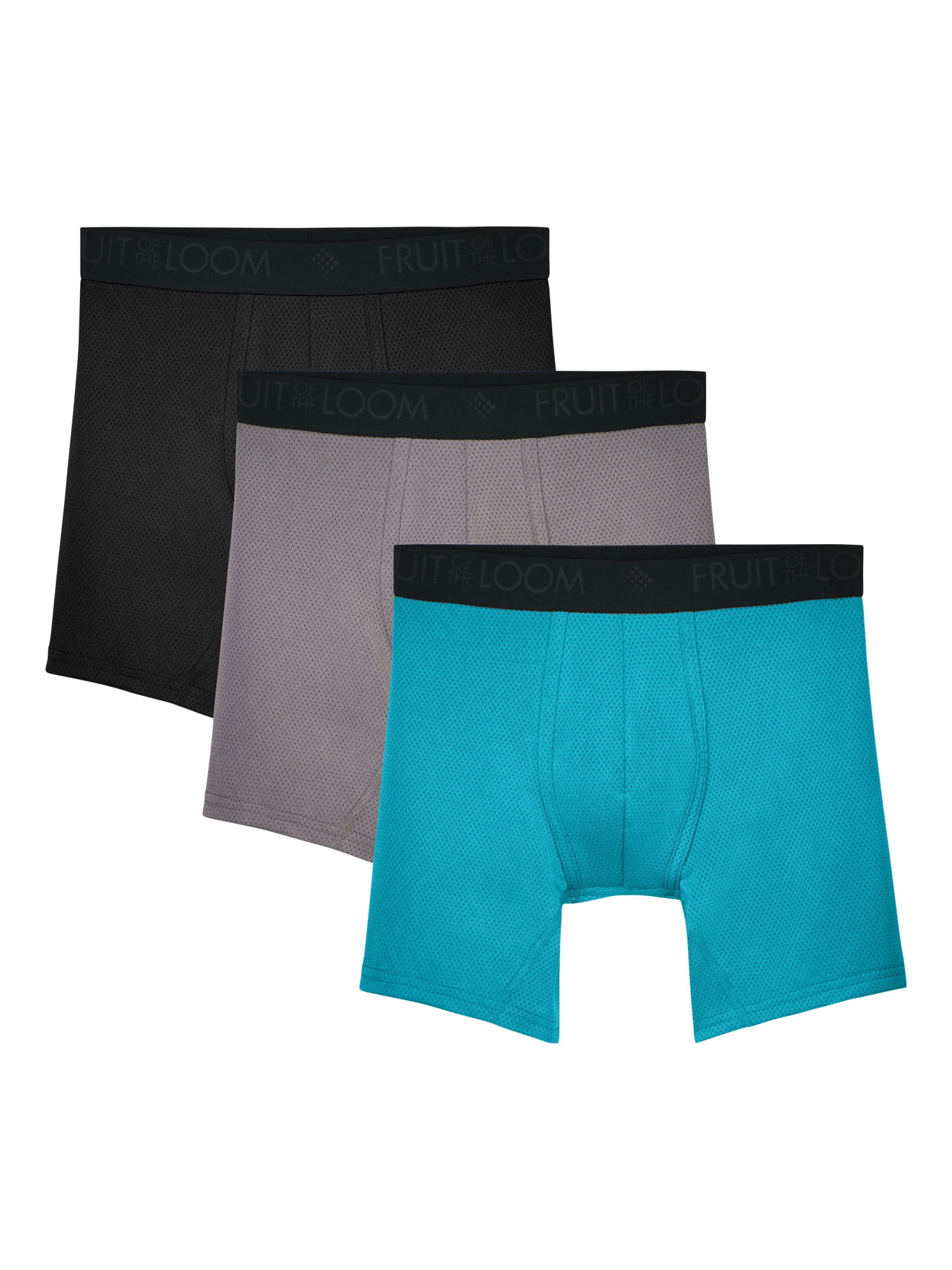 Fruit of the Loom Men's Breathable MicroMesh Boxer Briefs, 3 Pack