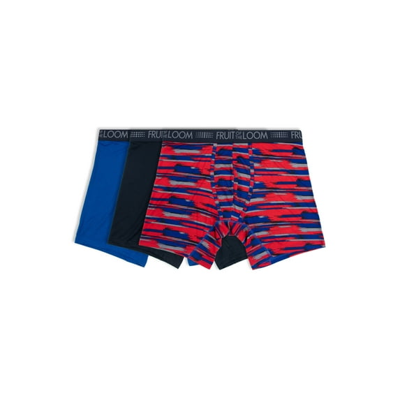 Fruit of the Loom Men's Breathable Micro-Mesh Boxer Briefs, 3 Pack, Sizes S-2XL
