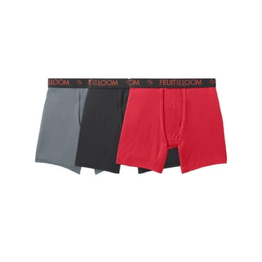 Fruit of the Loom Men's Breathable Micro-Mesh Boxer Briefs, 3-Pack