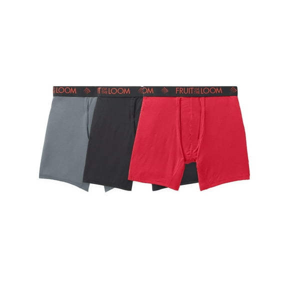 Fruit of the Loom Men's Breathable Micro-Mesh Boxer Briefs, 3-Pack